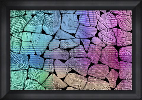 Framed Textured Pebbles 1 Print