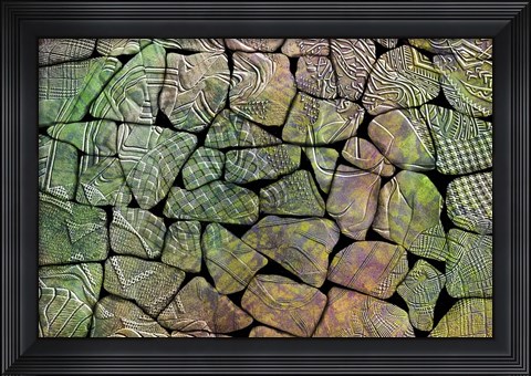 Framed Textured Pebbles 18 Print