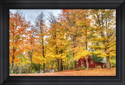 Framed Autumn Cottage Print