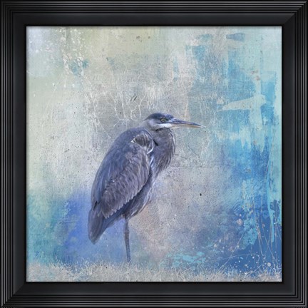 Framed Heron Harmony Print