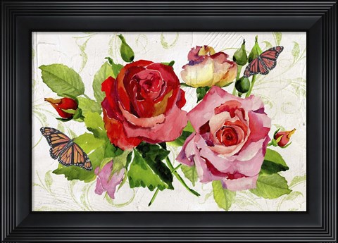 Framed Romantic Red Roses Print