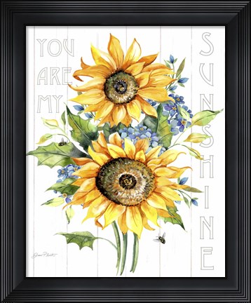Framed Sunshine Sunflowers A Print