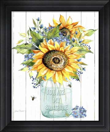 Framed Sunshine Sunflowers B Print