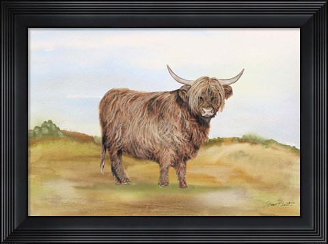 Framed Farm Animal In Pasture A Print