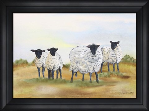 Framed Farm Animal In Pasture C Print