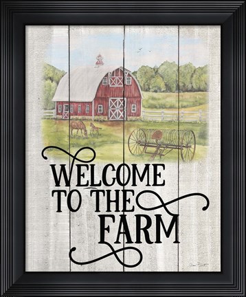 Framed Farm Signs A Print