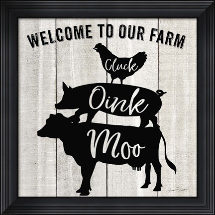Framed Farm Signs I Print