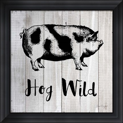 Framed Hog Wild A Print