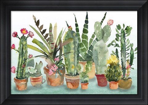Framed Beautiful Cactus Garden Print