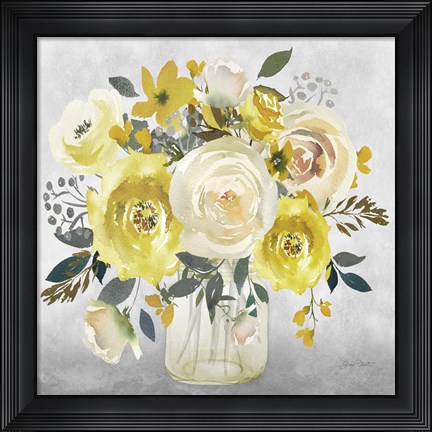 Framed Beautiful Floral Bouquet D Print