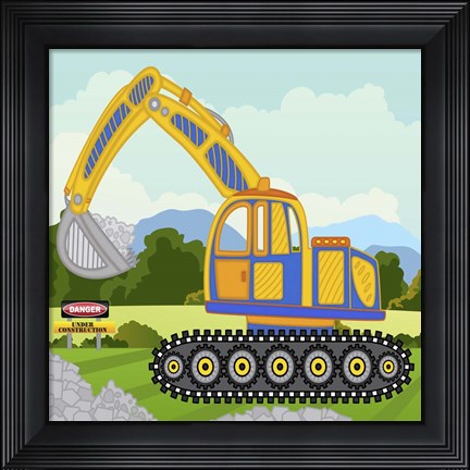 Framed Construction Fun A Print
