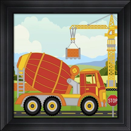 Framed Construction Fun C Print
