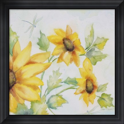 Framed Sunny Flowers A Print