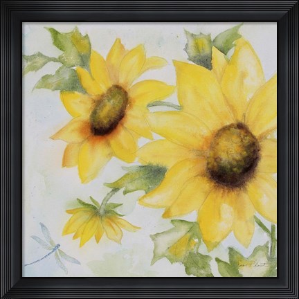 Framed Sunny Flowers B Print