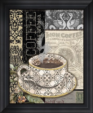 Framed Lion Coffee B Print