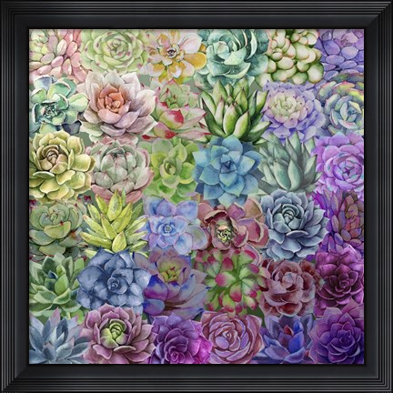 Framed Succulent Love Print