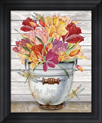 Framed Bouquets of Inspiration J Print