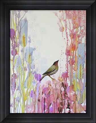 Framed Le Vent Est Douceur Sur Mes Joues Print