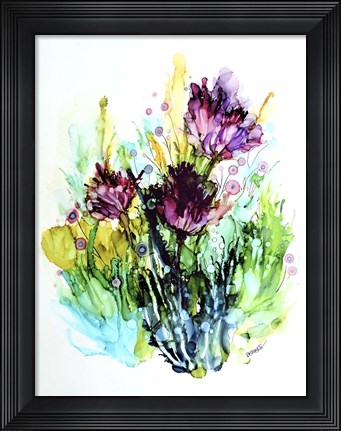 Framed Certaines Fleurs Sont Des Chansons Print