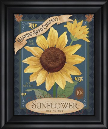 Framed Sunflower Seeds Print