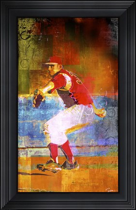 Framed Baseball 1 Print