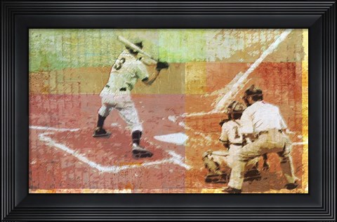 Framed Baseball 2 Print