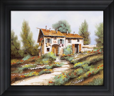Framed La Casa Sulla Collina Print