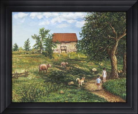 Framed On Grandpas Farm Print