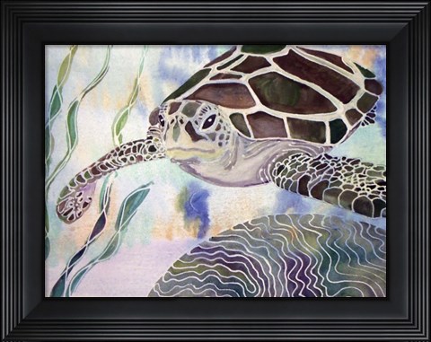 Framed Sea Turtle Beginning Print