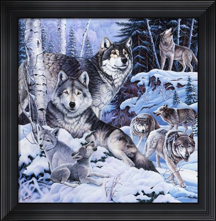 Framed Wolfpack Print