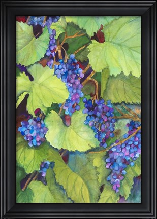 Framed Wine Grapes Print