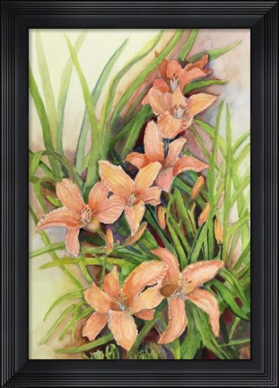 Framed Cluster of Lilies Print
