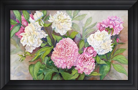 Framed Peonies from a Friend Print