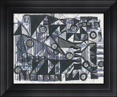 Framed Circles &amp; Triangles Print