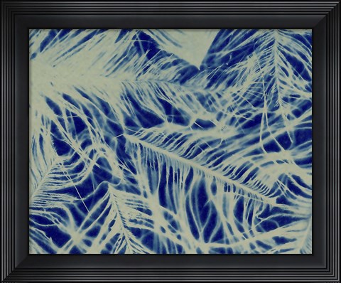 Framed Textures in Blue IV Print