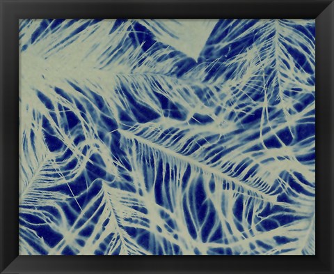 Framed Textures in Blue IV Print