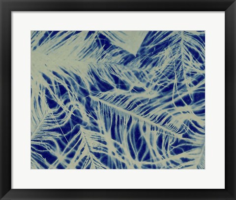 Framed Textures in Blue IV Print