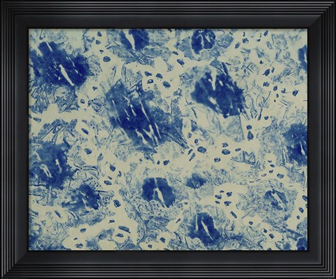 Framed Textures in Blue VI Print