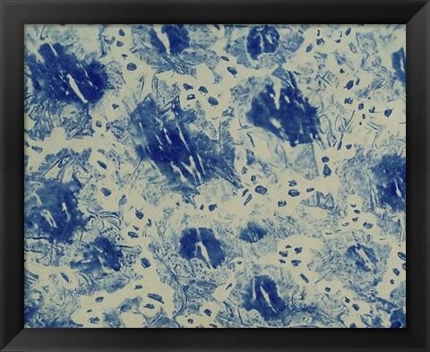 Framed Textures in Blue VI Print