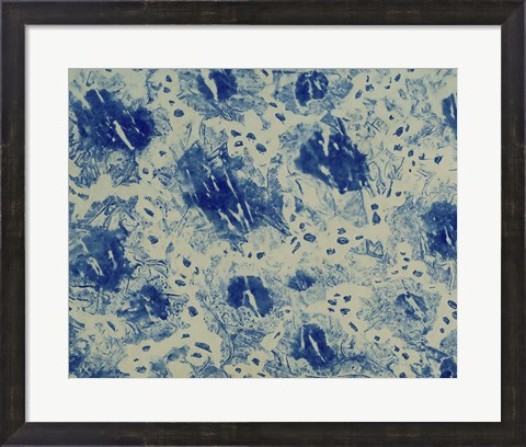 Framed Textures in Blue VI Print