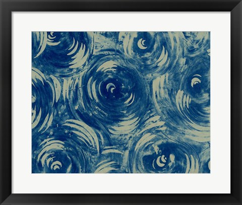 Framed Textures in Blue VIII Print