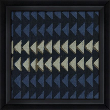 Framed Indigo Geometrics I Print
