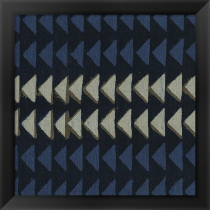 Framed Indigo Geometrics I Print