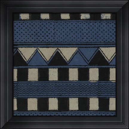 Framed Indigo Geometrics III Print