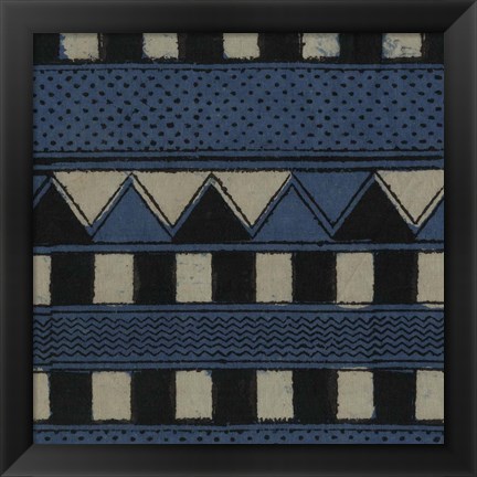 Framed Indigo Geometrics III Print