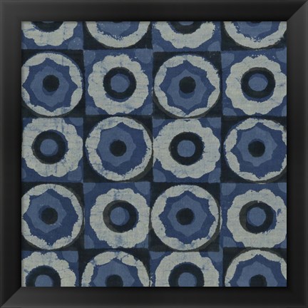 Framed Indigo Geometrics IV Print