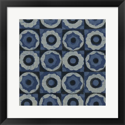 Framed Indigo Geometrics IV Print