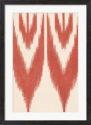 Framed Flame Stitch Motif I Print