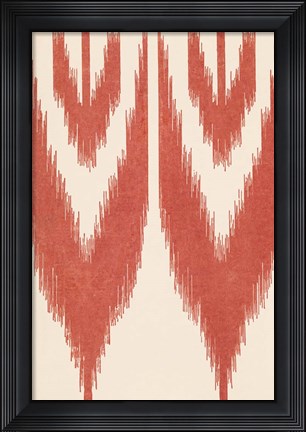 Framed Flame Stitch Motif I Print