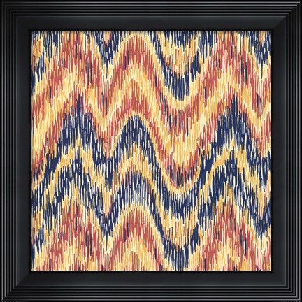 Framed Flame Stitch Motif V Print
